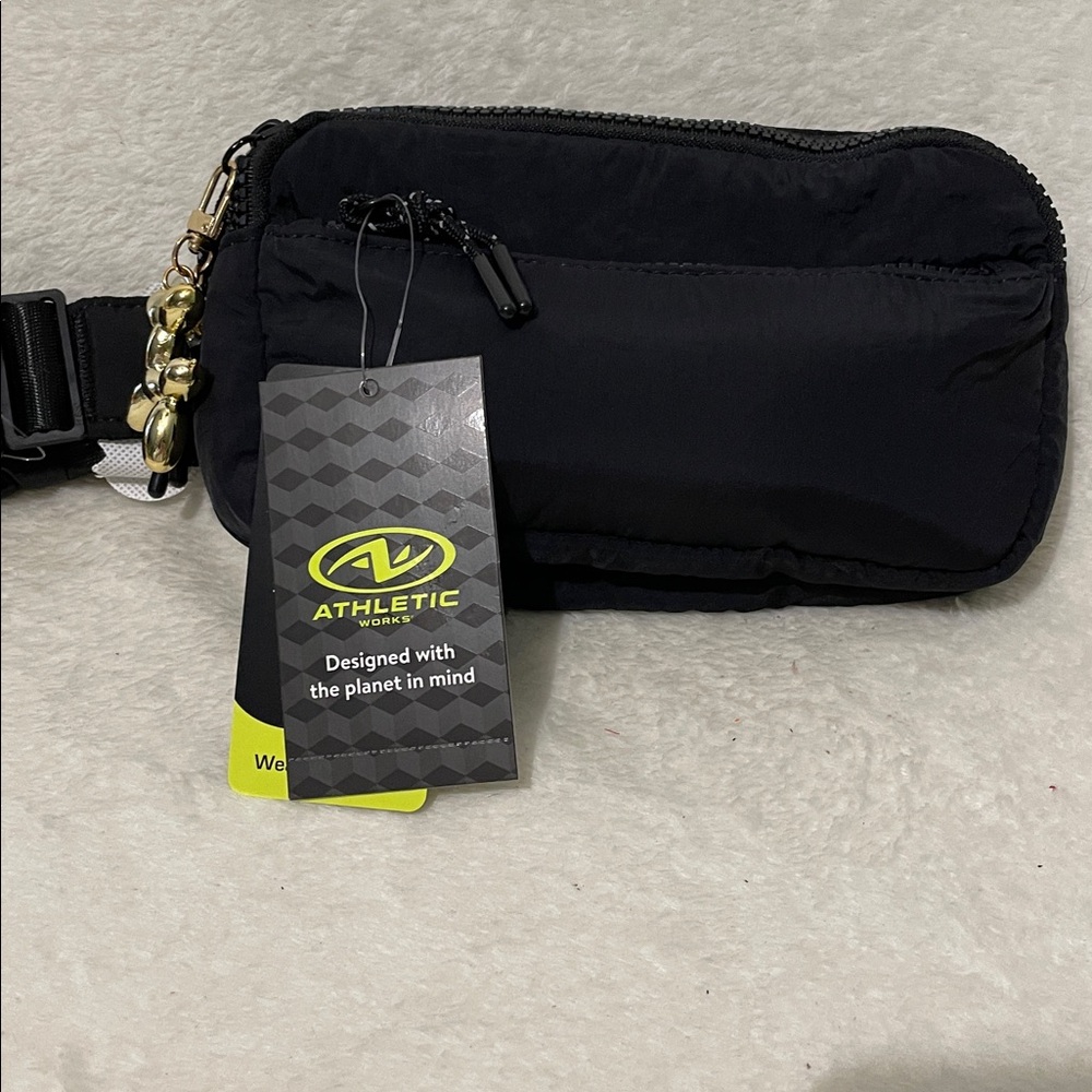 Athletic Works Black Crossbody Waist Pack